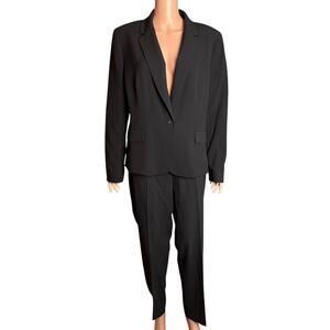 Nine West Dark Navy Pant Suit Womens 16 – 2-Piece Blazer & Straight-Leg Trousers